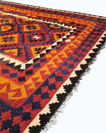 Grote Kelim Flatweave 300x200  wollen vloerkleed, Ophalen of Verzenden, Nieuw, Blauw, Kelim kilim wollen vloerkleed perzisch tapijt handgeknoopt
