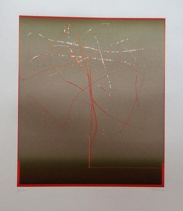 Hans Martin Erhardt (1935) - Baum blühend, Antiek en Kunst