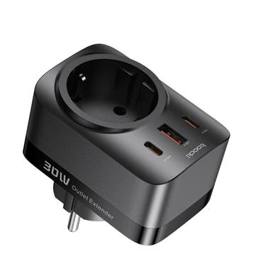 DrPhone Toocki P30 – 30W GaN USB-C Extender - Stopcontact Ad, Verzenden, Nieuw