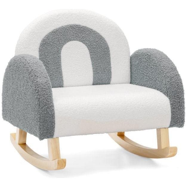 Trendmix Kinderschommelstoel Teddy Grijs – Schommelstoel, Kinderen en Baby's, Kinderkamer | Overige Meubels, Ophalen of Verzenden