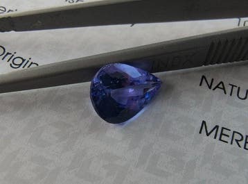 1 pcs Blauw, Violet Tanzaniet - 2.37 ct - International, Sieraden, Tassen en Uiterlijk, Nieuw