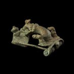 Oud-Romeins Legionaire fibula met vogel- en dierkoppen -