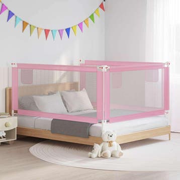 vidaXL Bedhekje peuter 180x25 cm stof roze, Verzenden, Nieuw