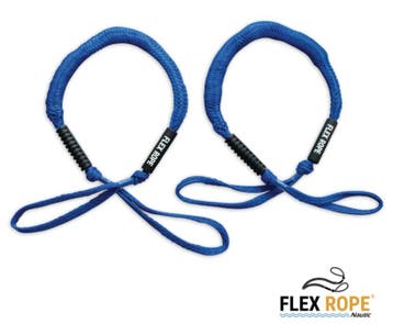 Flex Rope landvast / aanmeerlijn marine-blauw Set van 2...., Nieuw