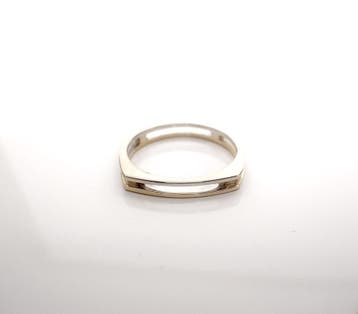 Bicolor gouden ring, Sieraden, Tassen en Uiterlijk, Ringen, Gebruikt, Overige kleuren, 19 tot 20, Ophalen of Verzenden