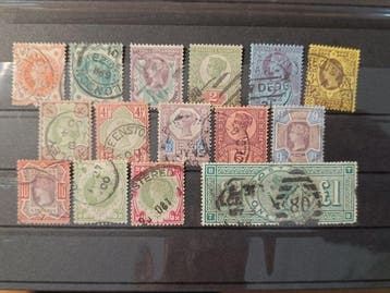 Groot-Brittannië 1887/1900 - Queen Victoria - Yv 91-105, Postzegels en Munten, Postzegels | Europa | UK, Gestempeld