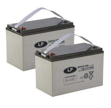 Landport (LP) 2x EVX12-120 AGM / GEL / Carbon accus 12 volt, Ophalen of Verzenden, Nieuw