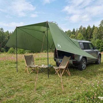 vidaXL Autotent 350 x 250 cm Groen Polyester en staal, Verzenden, Nieuw, Tot en met 2