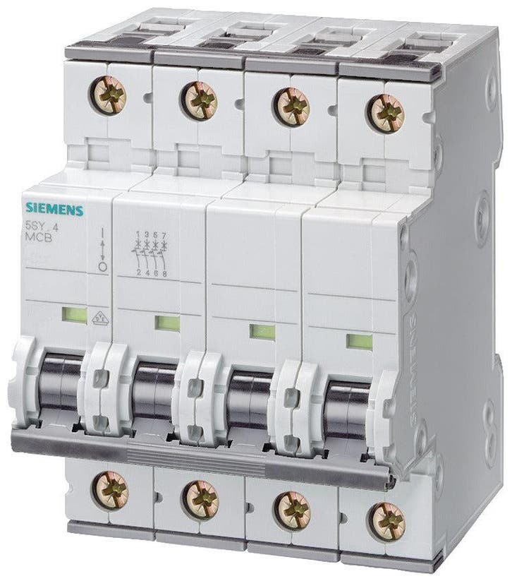 Siemens 5SY4 6A B-Curve 3P+N Aardlekschakelaar - 5SY46066, Doe-het-zelf en Verbouw, Elektra en Kabels, Overige typen, Nieuw, Verzenden