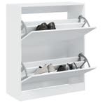 vidaXL Schoenenkast 80x34x96,5 cm bewerkt hout wit, Verzenden, Nieuw