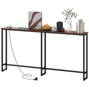 TRUUSK Console Tafel met Geïntegreerd Oplaadstation - Stalen, Huis en Inrichting, Verzenden, Nieuw