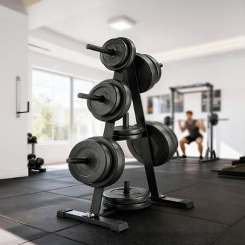 Halterschijvenrek - zwart, Sport en Fitness, Fitnessmaterialen, Verzenden, Nieuw