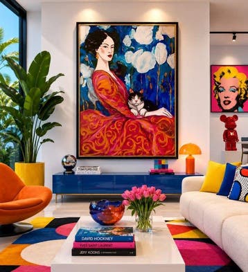 Kiri Aguilera (1982) XL 120 x 90 cm - La dama de fucsia y su
