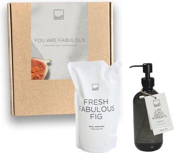 Leeff Giftbox Handzeep Fabulous Fig –Glazen Zeeppomp ( ..., Verzenden, Nieuw