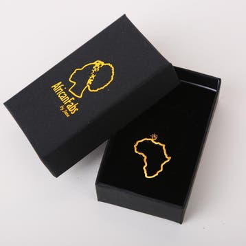 18k Gold plated Afrika ketting / hanger - Vergulde Afrika ka, Ophalen of Verzenden, Nieuw