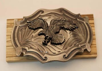 Riemgesp adelaar op jacht in de kleur nikkel - Belt buckles, Losse buckle of gesp, Overige kleuren, Verzenden, Geen merk