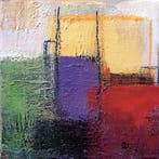 Kunstdruk Bea Danckaert - Violet Statics III 40x40cm, Verzenden, Nieuw