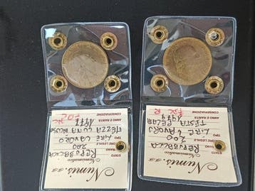 Italië, Republiek 200 Lire Testa Pelata + Mezza luna
