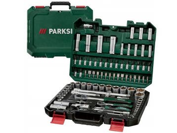 Veiling - Parkside dopsleutelset 94-delig ½ + ¼ ratel +, Nieuw