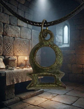 Keltisch Brons Een zeldzame, mooie hanger-amulet.