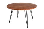 Ronde eettafel SCORPION 120cm natuurlijk acacia massief hout, Ophalen of Verzenden, Nieuw
