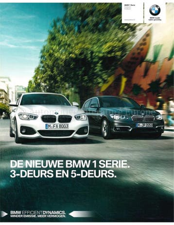 2015 BMW 1 SERIE BROCHURE NEDERLANDS, Nieuw, BMW, Author
