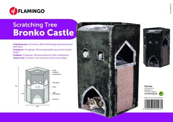 Krabmeubel Flamingo Bronko Donkergrijs – Grote Krabpaal v., Dieren en Toebehoren, Katten-accessoires, Verzenden, Nieuw