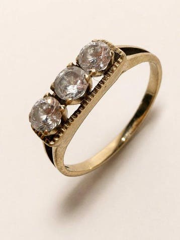 14 karaat - Geel goud, Diamant - Ring