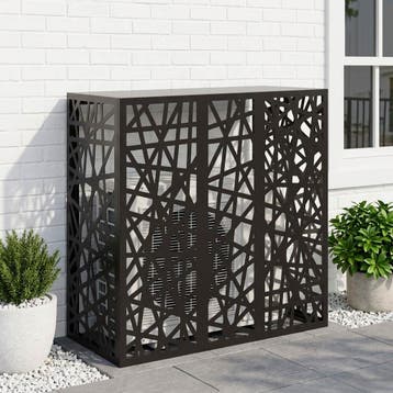 vidaXL Airconditioner hoes Zwart 110 x 50 x 105 cm Staal, Verzenden, Nieuw