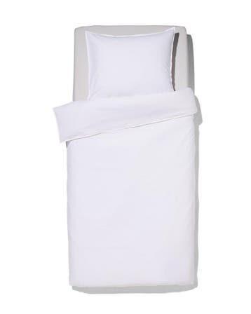 HEMA Dekbedovertrek 140x200/220cm hotel katoen percal wit, Verzenden, Nieuw, Wit