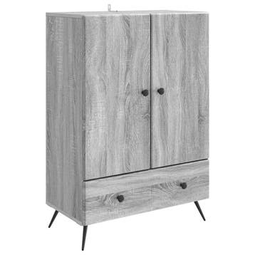 vidaXL Dressoir met lade Grijs sonoma 66 x 34,5 x 95 cm, Verzenden, Nieuw, Overige houtsoorten, Minder dan 50 cm