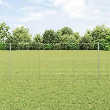 vidaXL Wild hek met palen 100 x 1 m (B x H), Verzenden, Nieuw, IJzer