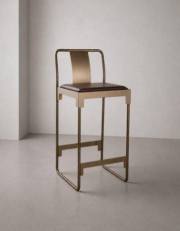 Driade - Konstantin Grcic - Kruk - MINGX - Staal, leer