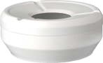 Witte Asbak | Stapelbaar|  Ø10x4cm, Verzenden, Nieuw in verpakking