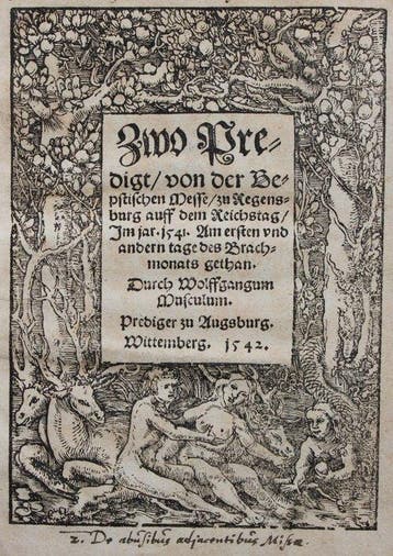 Wolfgang Musculus - Zwo Predigt von der Bepstischen Messe zu, Antiek en Kunst, Antiek | Boeken en Bijbels