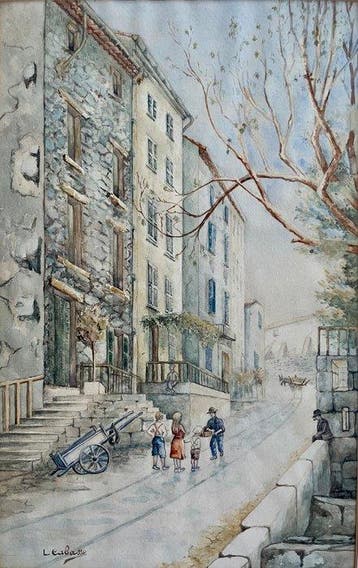 Louis Cabasse (XXe) - Village méridional