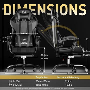 Ergonomische Bureaustoel -  Office Chair - Gamestoel - Volwa, Verzenden, Zo goed als nieuw
