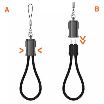 MORRE Compacte USB-C keychain kabel 0,2 m voor opladen en..., Ophalen of Verzenden, Nieuw