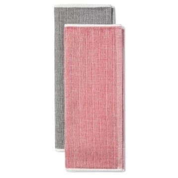 KitchenAid Theedoeken Rood/Grijs Set/2, Verzenden, Nieuw