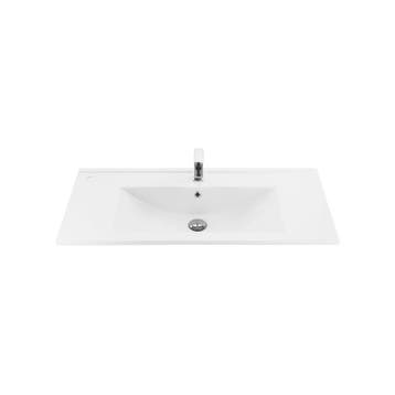 Wastafel BWS 1 Kraangat 45x100 cm Rechthoek Keramiek Wit, Ophalen of Verzenden, Nieuw, Overige typen