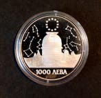 Bulgarije. 1000 Leva 1995, zilveren munt in proofkwaliteit, Postzegels en Munten