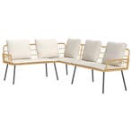 vidaXL Bank met kussen Natuur 173 x 231 x 90cm Staal, Verzenden, Nieuw, Rvs