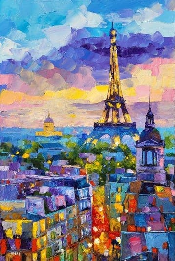 NOLAC - Tableau original de NOLAC au couteau 2026 Paris
