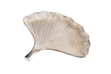 Decoratieve kommen set van 3 GINKGO 30cm zilver handgemaakt, Ophalen of Verzenden, Nieuw