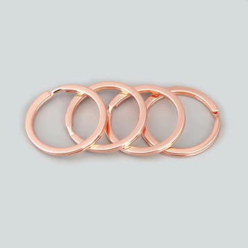 Set van 30 mooie sleutelringen (22-28 mm, kleur 4: rosegoud, Ophalen of Verzenden, Nieuw