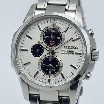 Seiko - Solar Alarm Chronograph - Zonder minimumprijs -