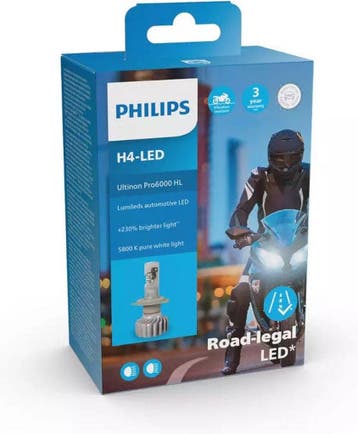 Philips Ultinon Pro6000 LED HL Moto H4 LUM11342U6000X1, Ophalen of Verzenden, Nieuw