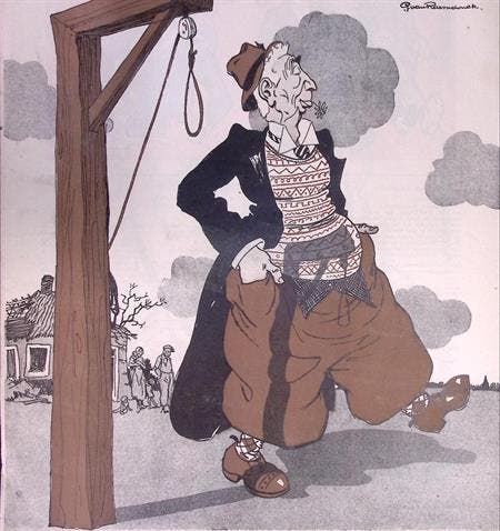 Spotprent over een nederlaag van Colijn (lijst optie), Antiek en Kunst, Kunst | Litho's en Zeefdrukken, Verzenden