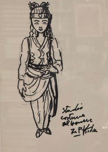 Ibrahim Kodra (1918-2006) - Studio di costume