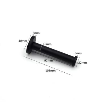 10cm Kledingstang voor aan de Muur - Zwart - Garderobestang, Verzenden, Nieuw